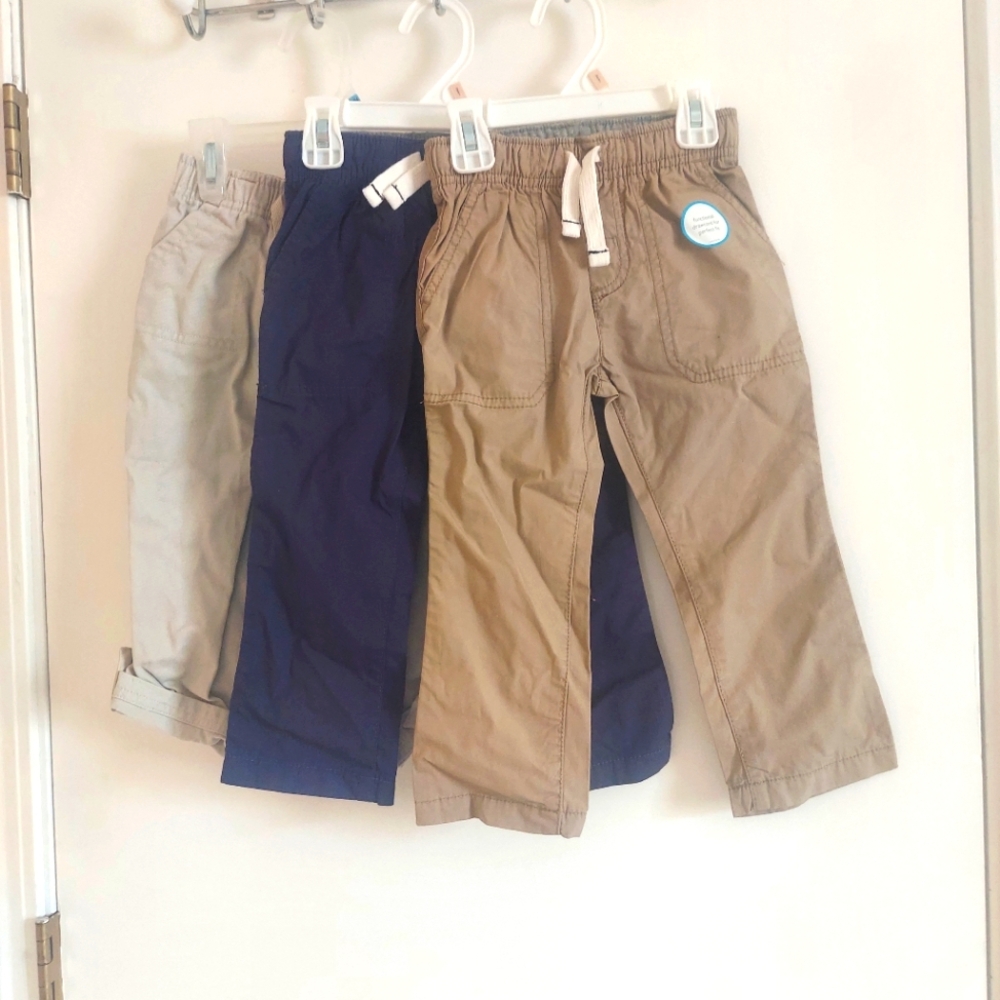 NEW Kids Casual Pants Set - Beige, Navy, Brown NWoT